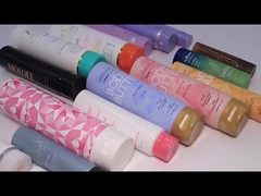 Tubos cosméticos personalizados vazios comprimem tubos de limpeza de plástico com tampa flip